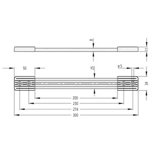 Kép 7/8 - Bőrönd fogantyú 300x34x11mm, fekete színben