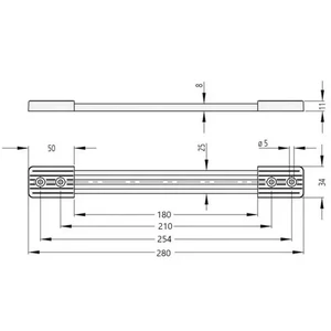 Kép 7/8 - Bőrönd fogantyú 280x34x11mm, fekete színben
