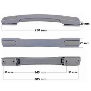 Kép 1/7 - Bőrönd fogantyú 220x25x20mm, szürke színben