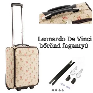 Kép 2/10 - Bőrönd fogantyú 240x25x25 mm, fekete-ezüst színben
