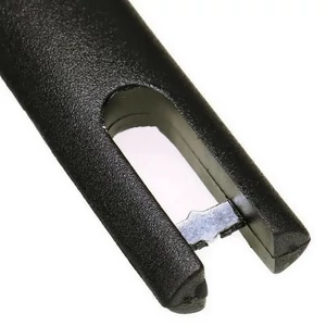 Kép 8/10 - Bőrönd fogantyú 240x25x25 mm, fekete-ezüst színben