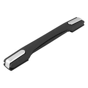 Kép 3/11 - Bőrönd fogantyú 220x25x18mm, fekete-ezüst színben