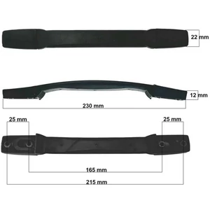 Kép 1/6 - Bőrönd fogantyú 230x22x12mm, fekete színben