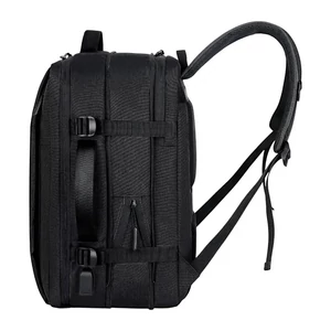 Kép 6/11 - Kabin Méretű Laptophátizsák USB Csatlakozóval Fekete Színben