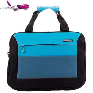 Kép 1/7 - Leonardo Da Vinci fedélzeti táska WIZZAIR ingyenes méret 40x30x20 cm, fekete-kék színben