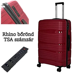 Kép 2/8 - Rhino bőrönd süllyesztett TSA zár, fekete színben