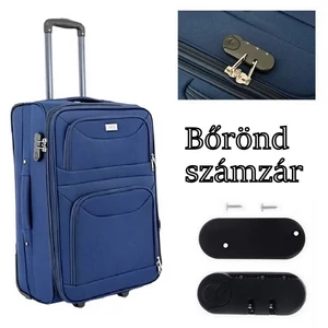 Kép 2/9 - Bőrönd számzár 83x33x14 mm, fekete színben