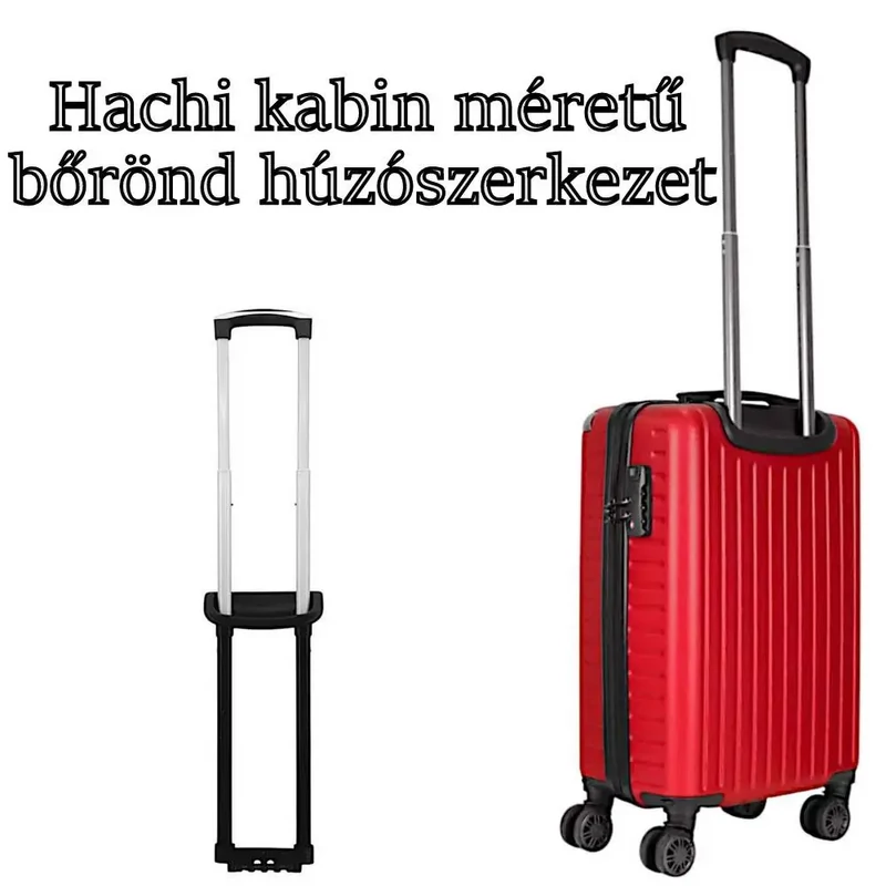 Hachi kabin méretű bőrönd húzószerkezet, fekete színben