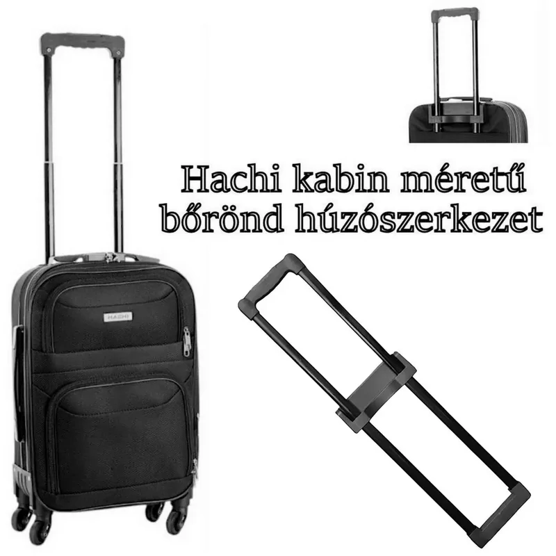 Hachi kabin méretű bőrönd húzószerkezet, fekete színben