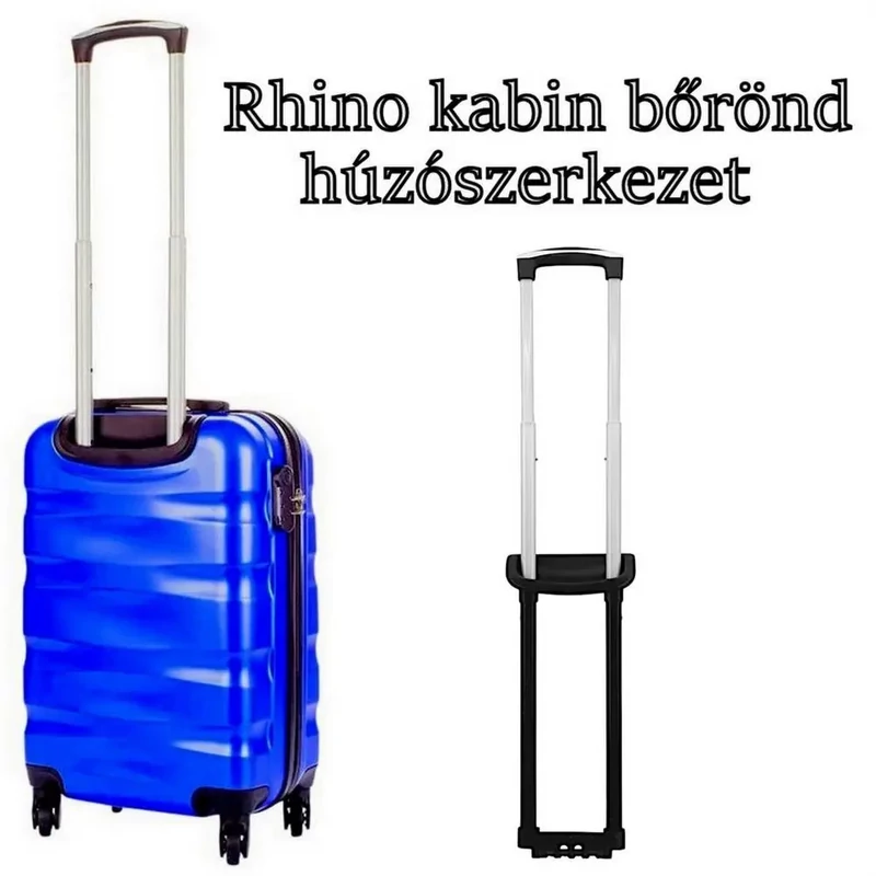 Rhino kabin méretű bőrönd húzószerkezet, fekete színben