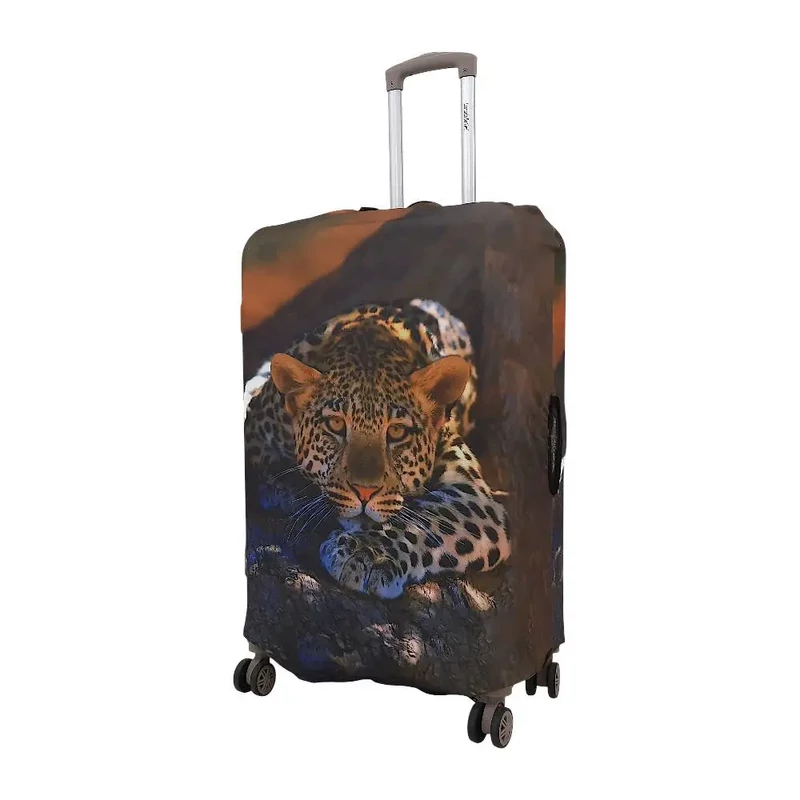 Leopárdos bőröndhuzat – Nagy méret (64–70 cm)