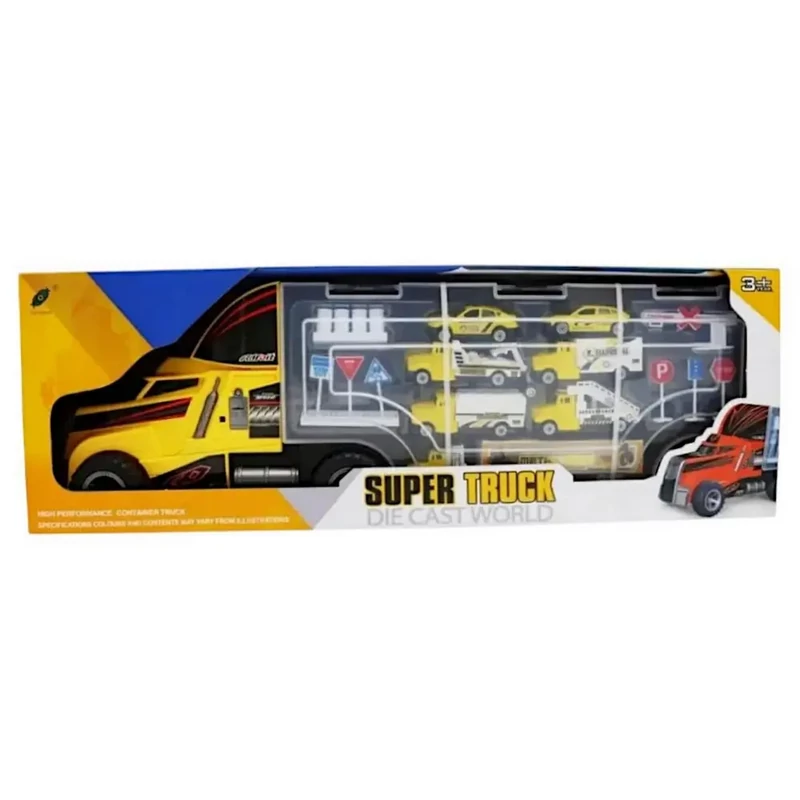 Super Truck autószállító kamion kisautókkal