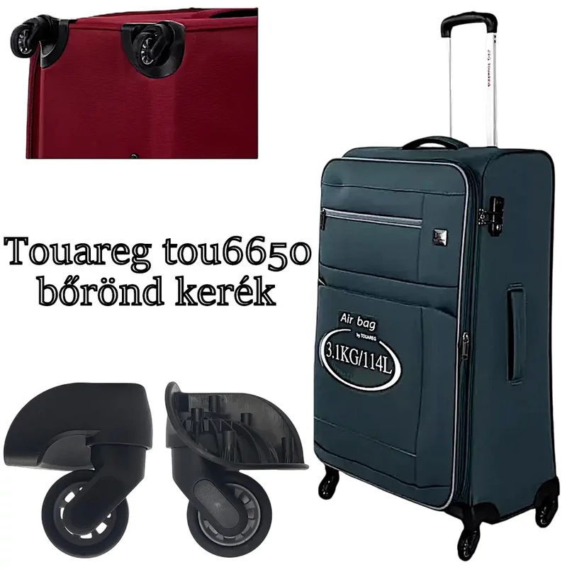 Touareg bőrönd kerék, fekete-szürke színben