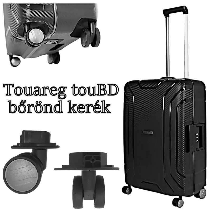 Touareg bőrönd kerék, fekete színben