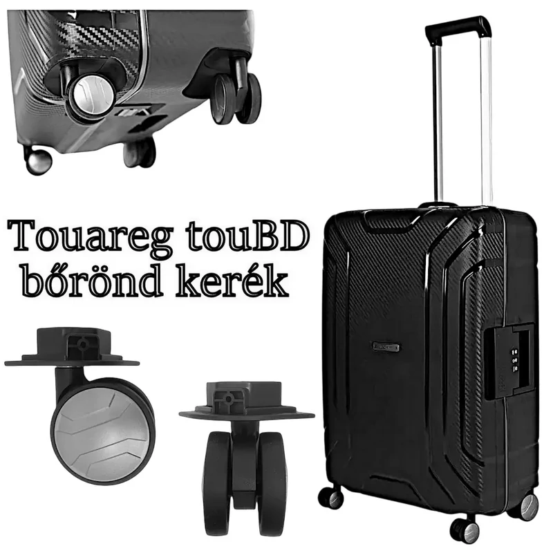 Touareg bőrönd kerék, fekete színben