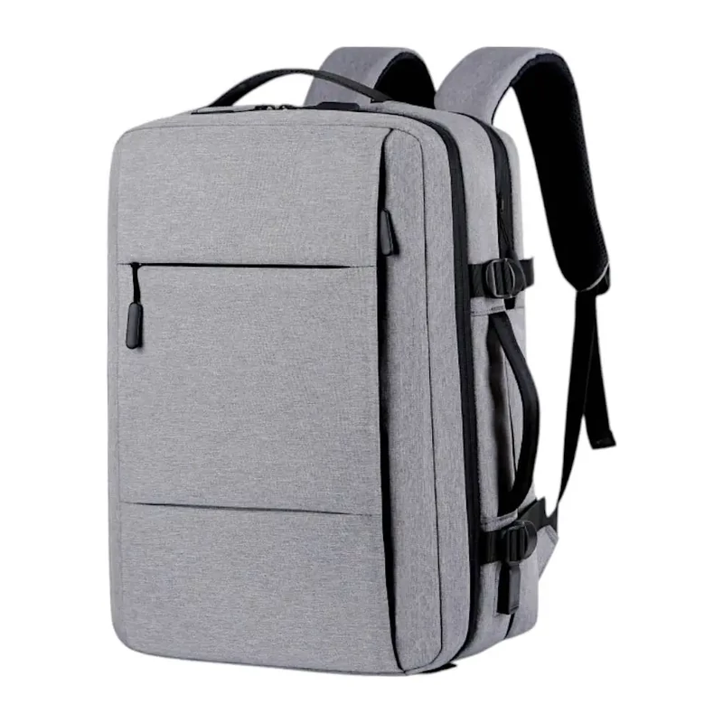 Kabin Méretű Laptophátizsák USB Csatlakozóval Világosszürke Színben