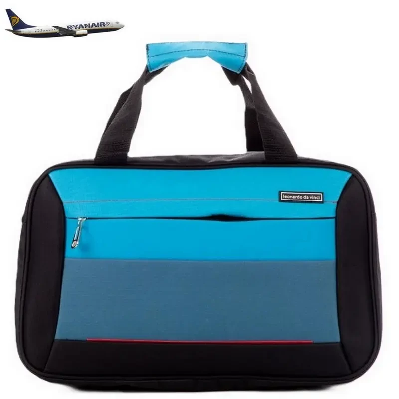 Leonardo Da Vinci fedélzeti táska Ryanair ingyenes méret 40x20x25 cm cm, fekete-kék színben