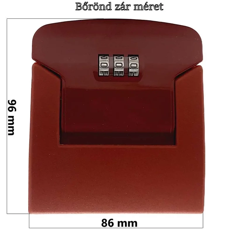 Bőrönd számzár ZA2038, bordó színben