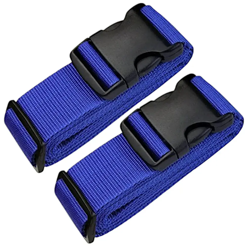 Biztonsági bőröndpánt heveder, kék színben