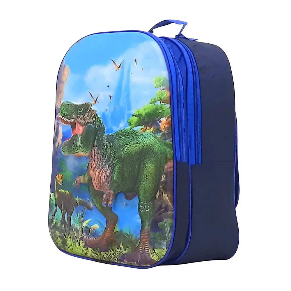 3D-s Tyrannosaurus Rex Mintás Kék Gyerek Hátizsák