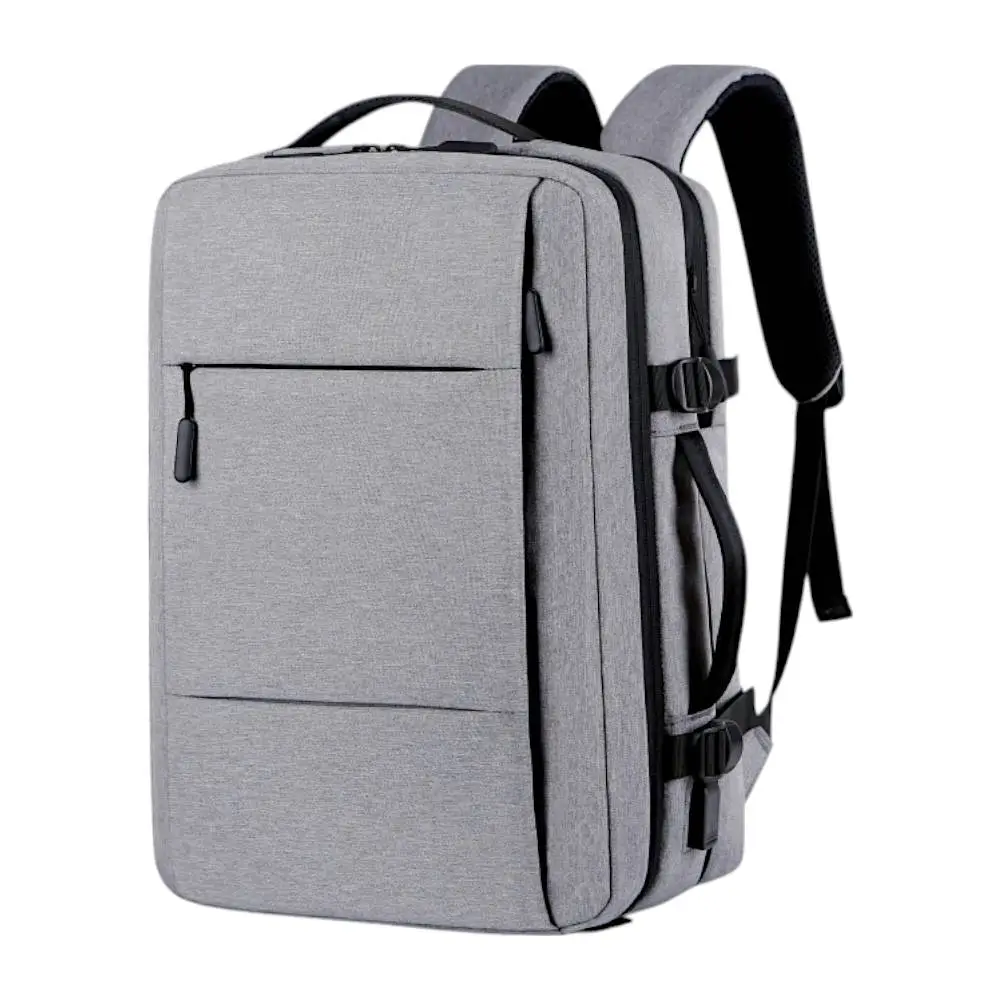 Kabin Méretű Laptophátizsák USB Csatlakozóval Világosszürke Színben