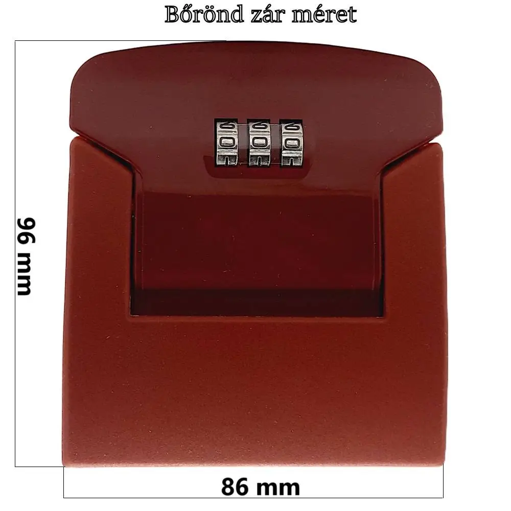 Bőrönd számzár ZA2038, bordó színben